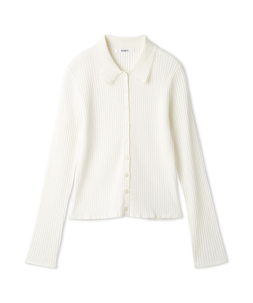 カラーテクスチャードニットカーディガン