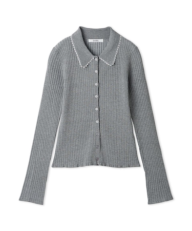 カラーテクスチャードニットカーディガン