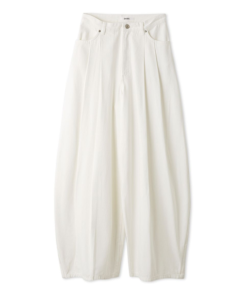 【00サイズあり】カーブデニムワイドパンツ