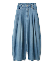 【00サイズあり】カーブデニムワイドパンツ