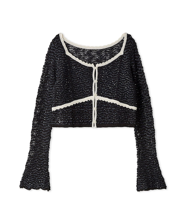 クロシェニットトップス