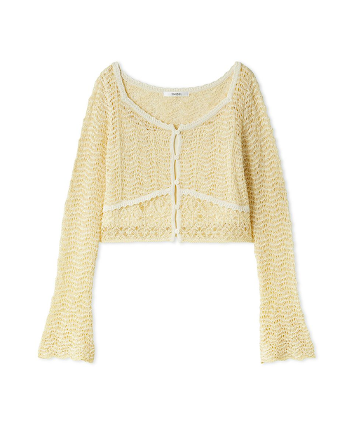 クロシェニットトップス