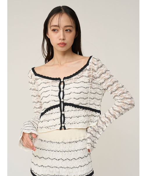 クロシェニットトップス