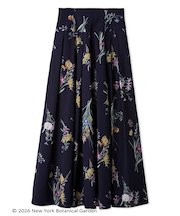 NYBG タックフレアマキシスカート