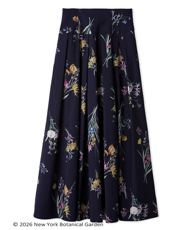 NYBG タックフレアマキシスカート