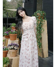 【WEB限定/ROSE Collection】ROSEプリントワンピース