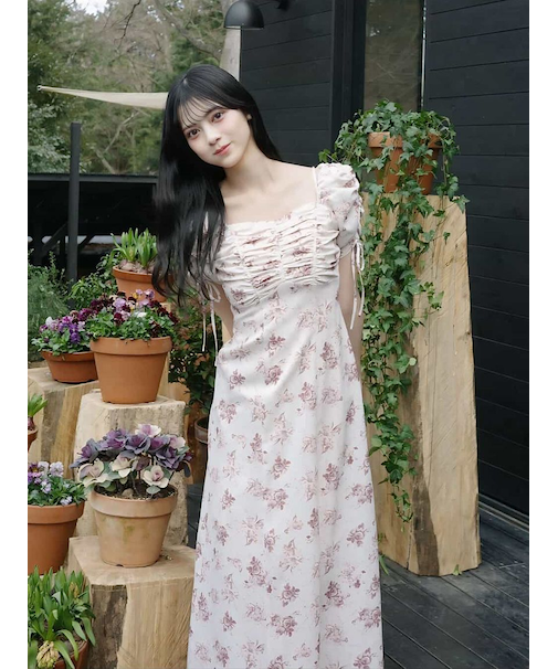 【WEB限定/ROSE Collection】ROSEプリントワンピース