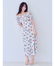 【WEB限定/ROSE Collection】ROSEプリントワンピース