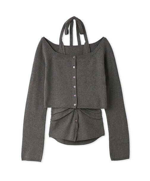 ホルターキャミ&カーデアンサンブル