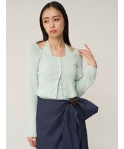 ホルターキャミ&カーデアンサンブル