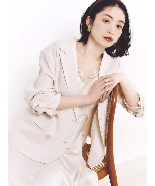 【美品】今季　スナイデル　デタッチャブルジャケット　ホワイト　0 LUMISHADE】UVダブルジャケット｜スナイデルの通販｜&mall（アンド