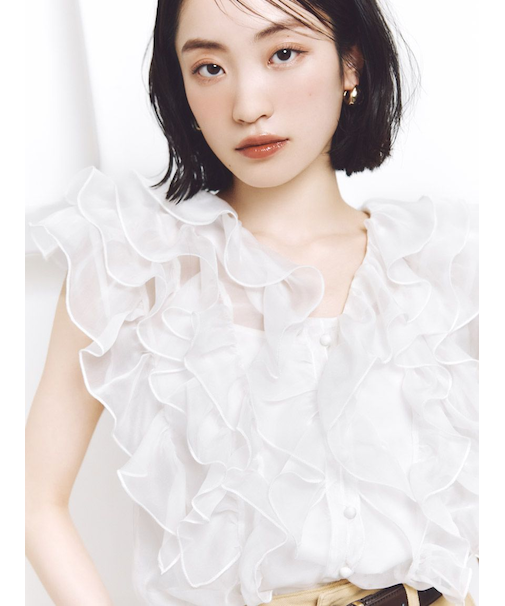 【WEB限定カラーあり】ノースリフリルブラウス