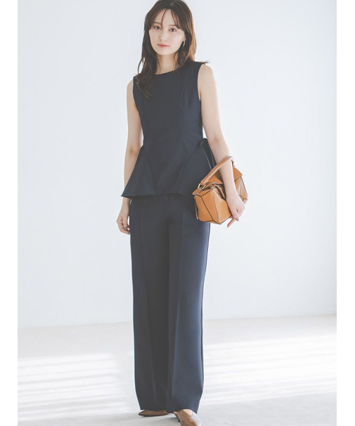 ペプラムパンツセットアップ