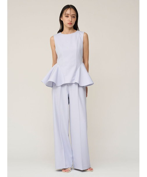 ペプラムパンツセットアップ