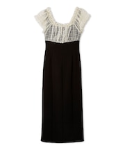 シアーギャザードッキングワンピース