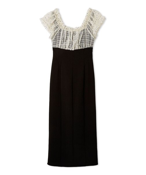 シアーギャザードッキングワンピース