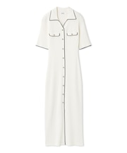 フロントボタンニットワンピース