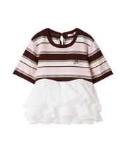 【WEB限定カラーあり】ボリュームペプラムドッキングカットプルオーバー