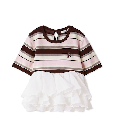 【WEB限定カラーあり】ボリュームペプラムドッキングカットプルオーバー