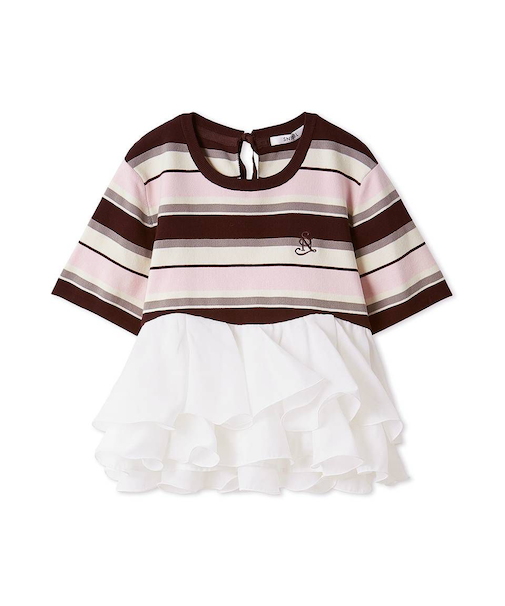 【WEB限定カラーあり】ボリュームペプラムドッキングカットプルオーバー