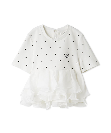 【WEB限定カラーあり】ボリュームペプラムドッキングカットプルオーバー