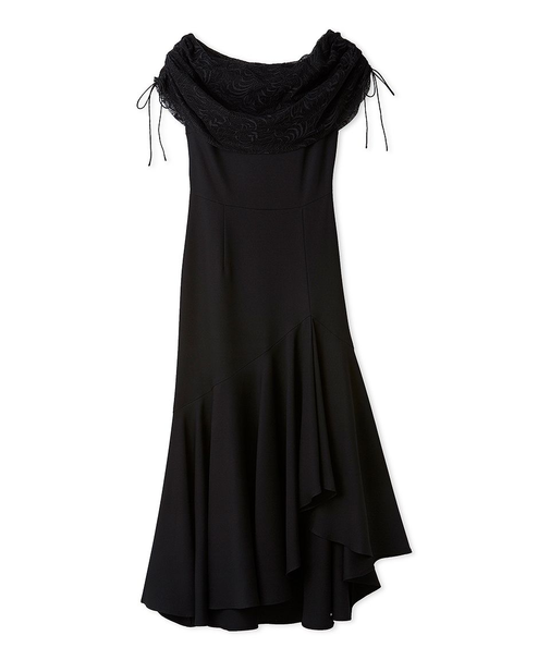 ドレープケープマーメイドドレス