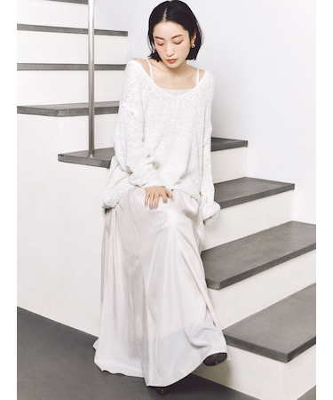 スラブニットセットワンピース