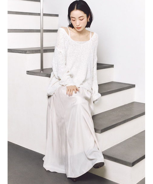 スラブニットセットワンピース