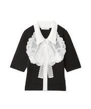 エンブロイダリーカラードッキングニット