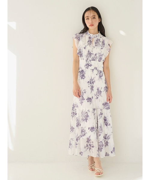 snidel Sustainableプリーツプリントワンピース 販路限定サイズあり】Sustainableプリーツプリントワンピース