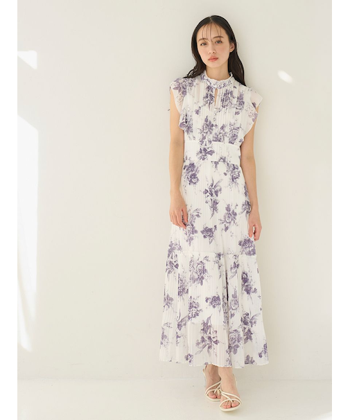 【販路限定サイズあり】Sustainableプリーツプリントワンピース