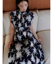 【販路限定サイズあり】Sustainableプリーツプリントワンピース