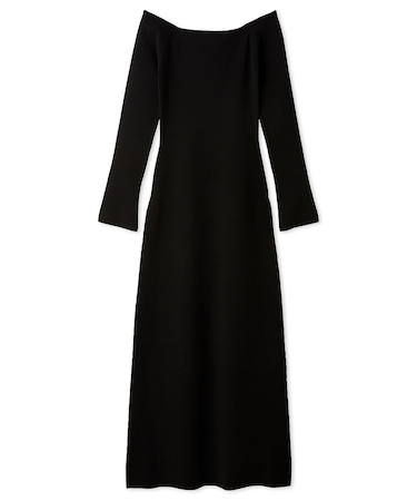 オフショルIラインニットワンピース