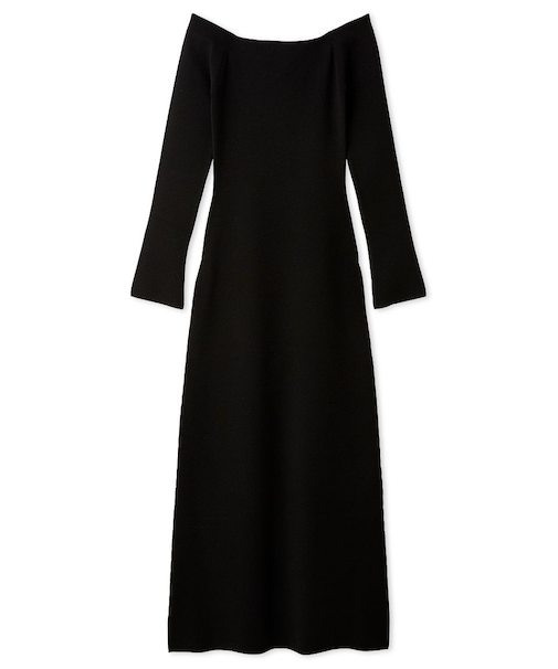 オフショルIラインニットワンピース