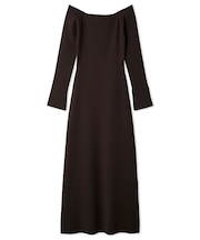 オフショルIラインニットワンピース