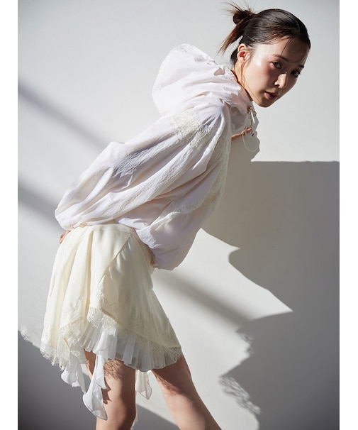 【Chacott】コラボナイロンレースブルゾン