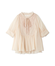 エンブロイダリー楊柳ブラウス