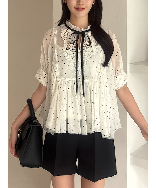 エンブロイダリー楊柳ブラウス｜スナイデルの通販｜&mall（アンド