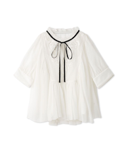 エンブロイダリー楊柳ブラウス