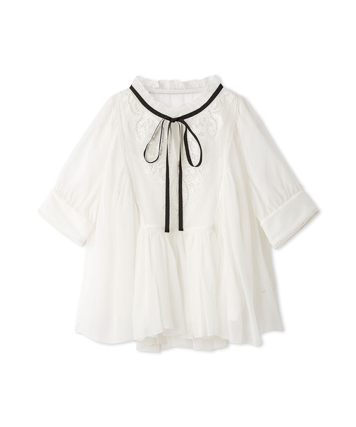 エンブロイダリー楊柳ブラウス