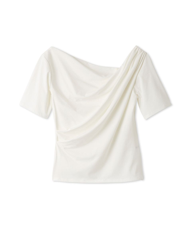 バックオープンドレープカットプルオーバー