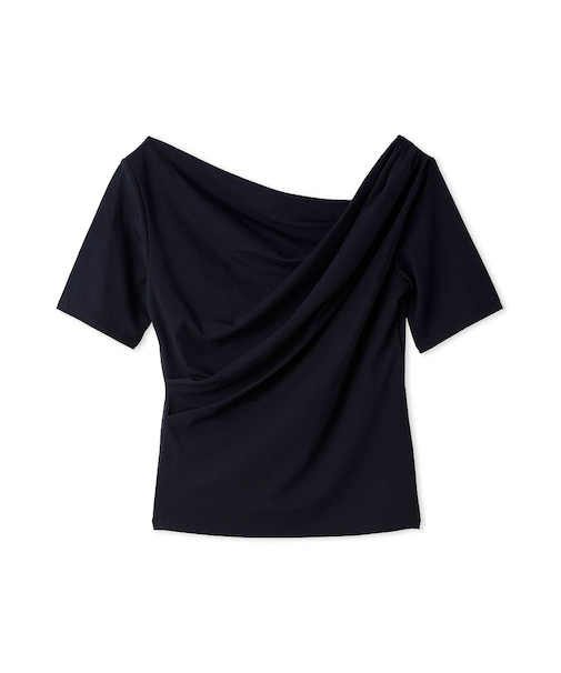 バックオープンドレープカットプルオーバー