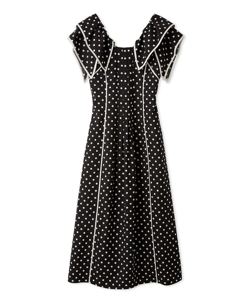 【WEB限定00サイズあり】ラッフルカラープリントワンピース