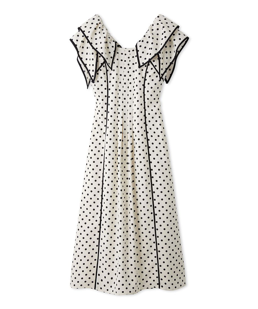 【WEB限定00サイズあり】ラッフルカラープリントワンピース