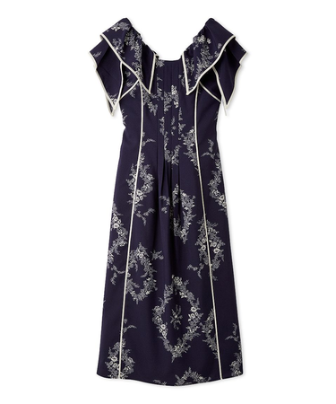 【WEB限定00サイズあり】ラッフルカラープリントワンピース