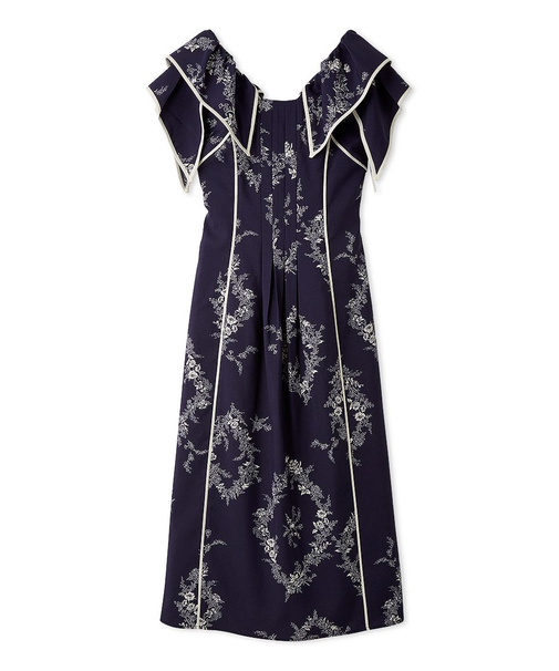 【WEB限定00サイズあり】ラッフルカラープリントワンピース