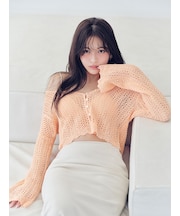 クロシェニットカーディガン