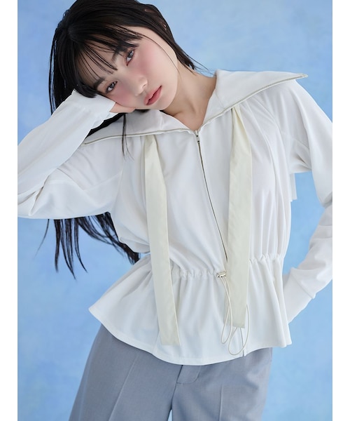 SNIDEL サンバイザー付きUVカットパーカー SNIDEL｜【WEB限定/LUMISHADE】サンバイザー付きUVカットパーカー