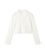 カラーテクスチャードニットカーディガン