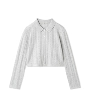 カラーテクスチャードニットカーディガン